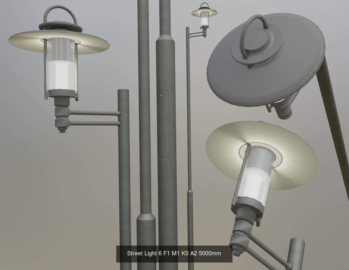 Street Light 6 Package 3D Model Collection_4