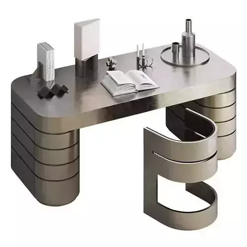 WORKPLACE GAE Chair and FRANK Table by JORIS POGGIOLI 3D model