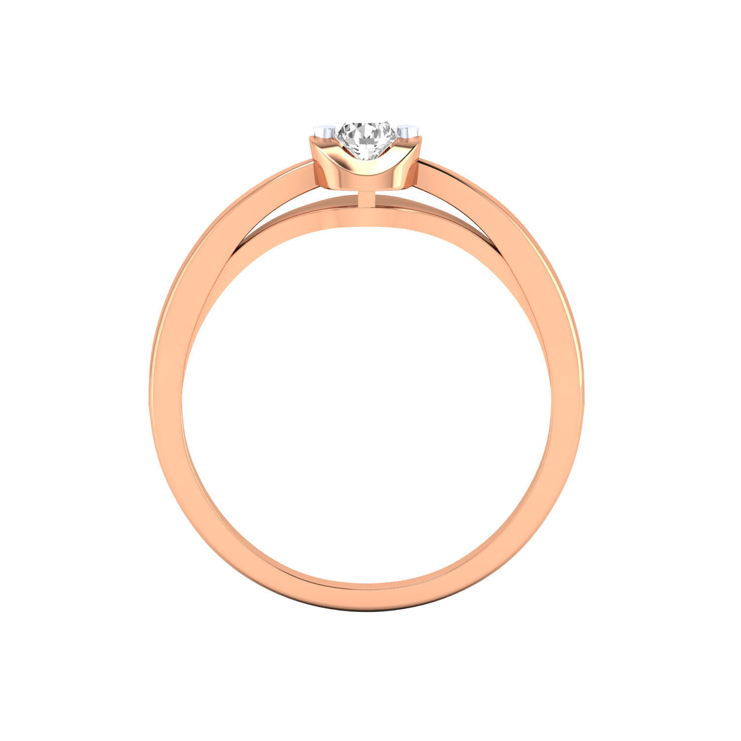 Women Solitaire Engagement Ring STL OBJ FBX Renders Details 3D print model_1