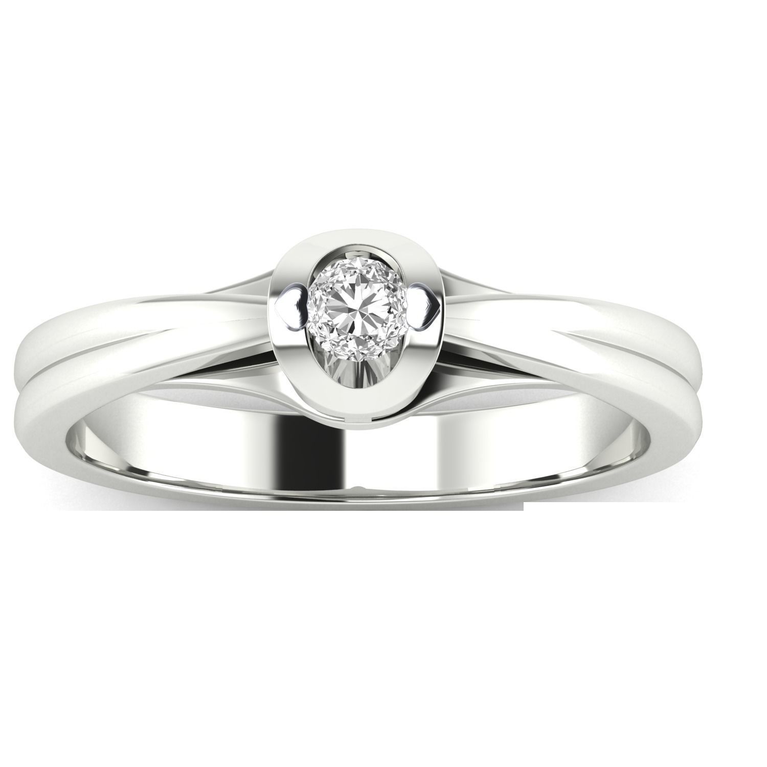 Women Solitaire Engagement Ring STL OBJ FBX Renders Details 3D print model_15