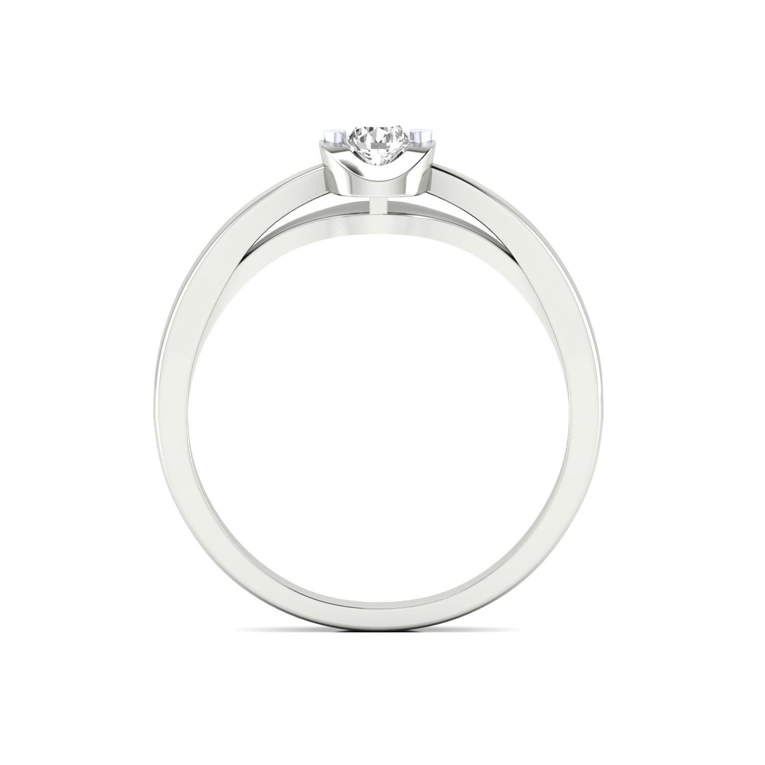 Women Solitaire Engagement Ring STL OBJ FBX Renders Details 3D print model_9