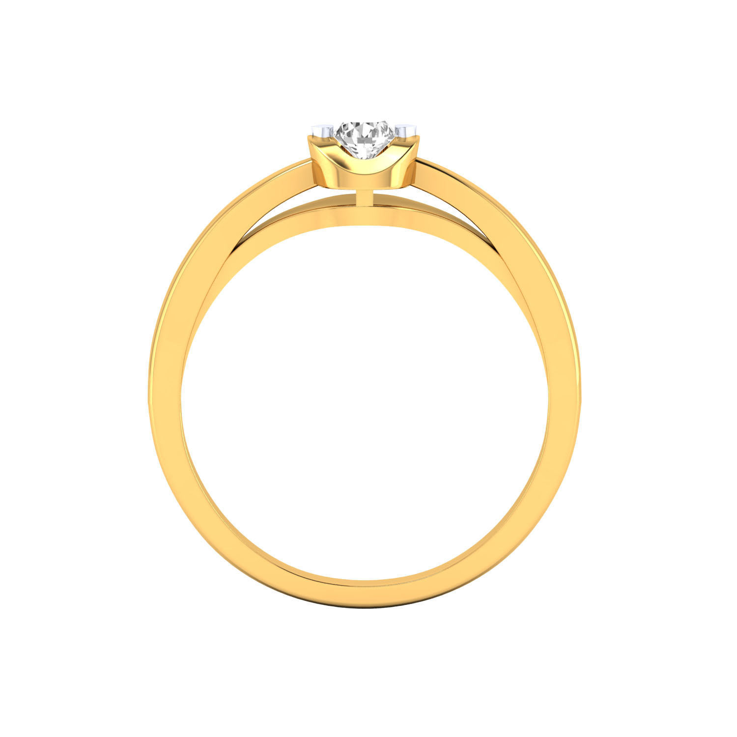 Women Solitaire Engagement Ring STL OBJ FBX Renders Details 3D print model_16
