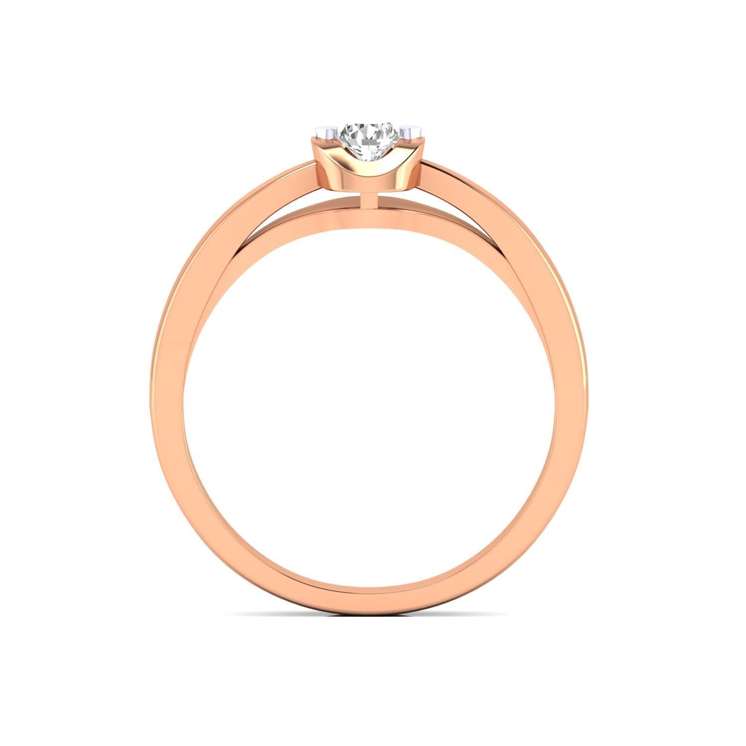 Women Solitaire Engagement Ring STL OBJ FBX Renders Details 3D print model_2
