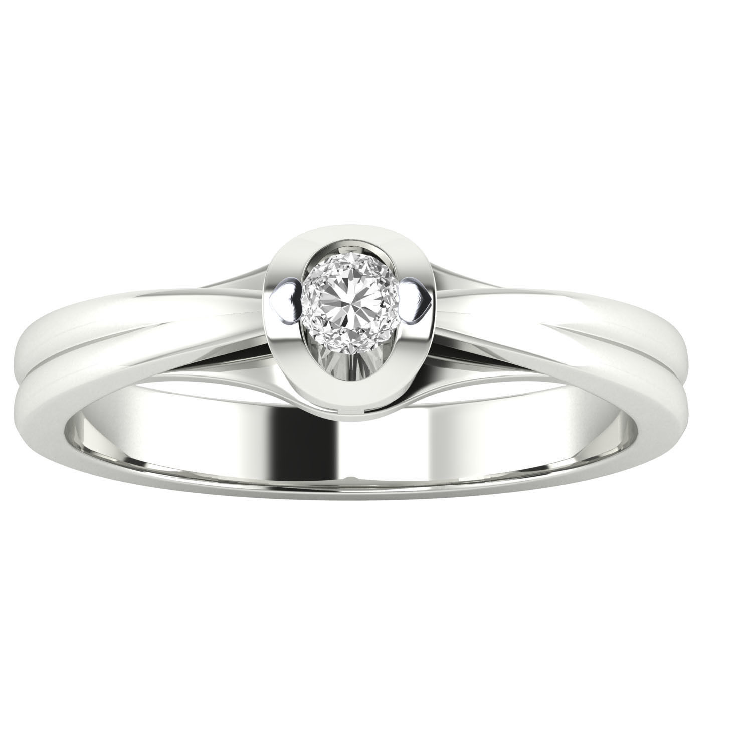 Women Solitaire Engagement Ring STL OBJ FBX Renders Details 3D print model_14