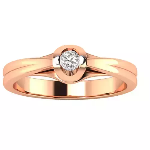Women Solitaire Engagement Ring STL OBJ FBX Renders Details