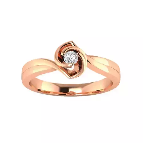 Women Solitaire Engagement Ring STL OBJ FBX Renders Details