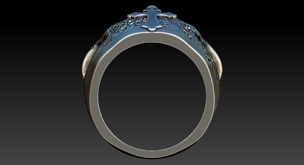 Skull Ring NO6 3D print model_14