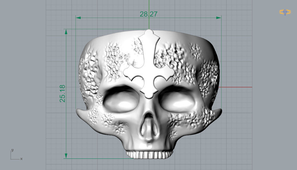 Skull Ring NO6 3D print model_6