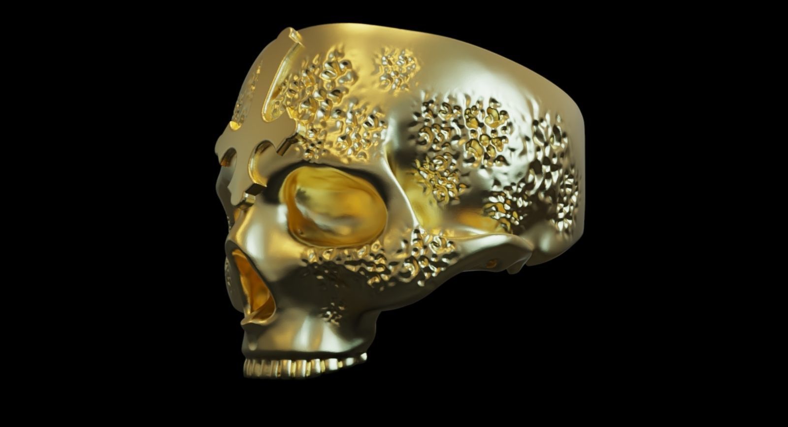 Skull Ring NO6 3D print model_16
