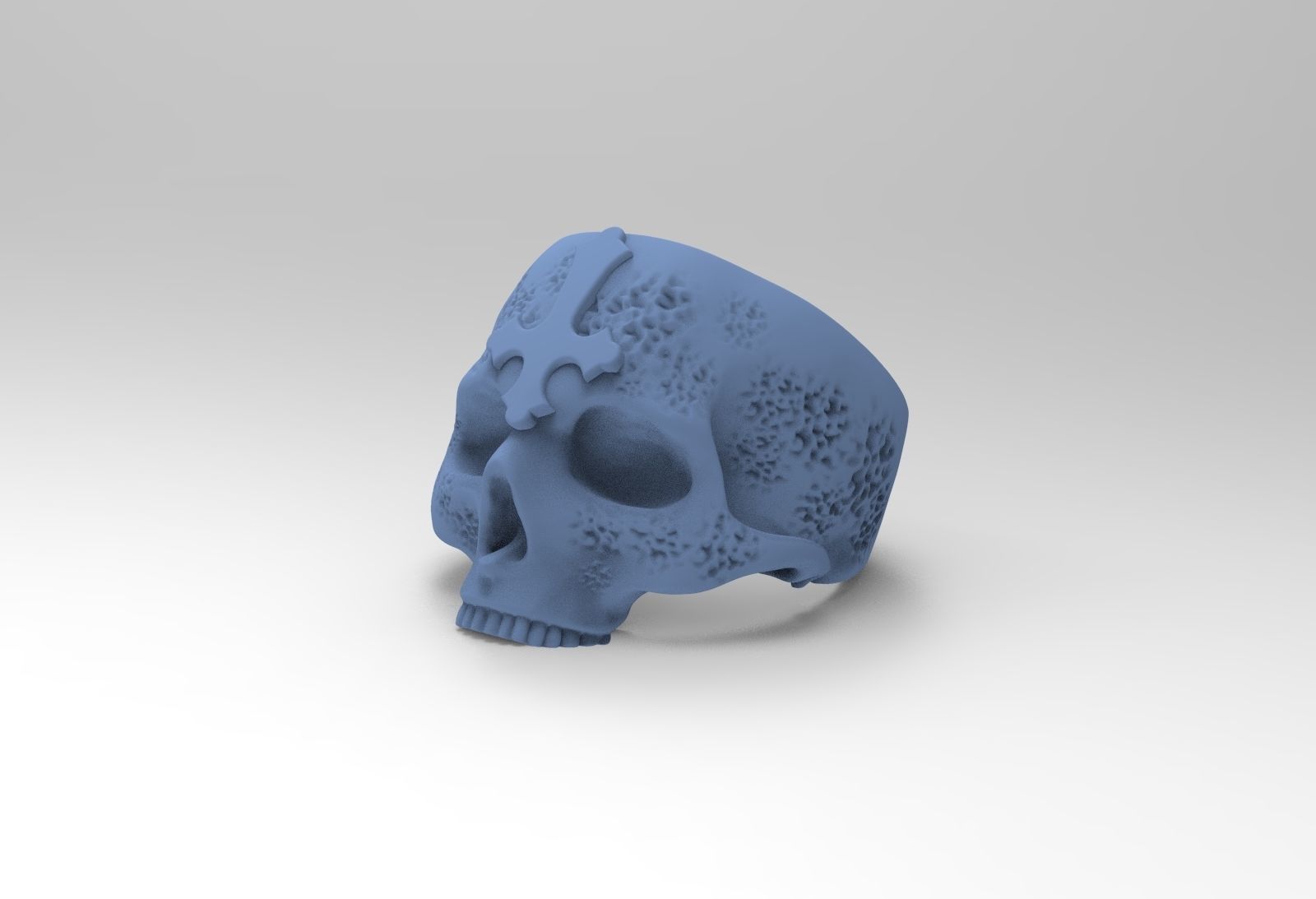 Skull Ring NO6 3D print model_4