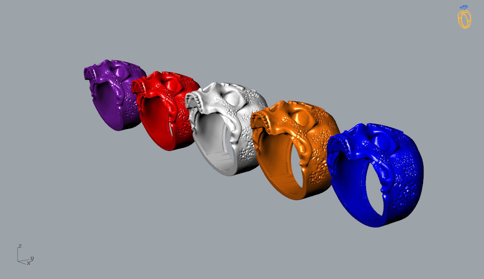 Skull Ring NO6 3D print model_10