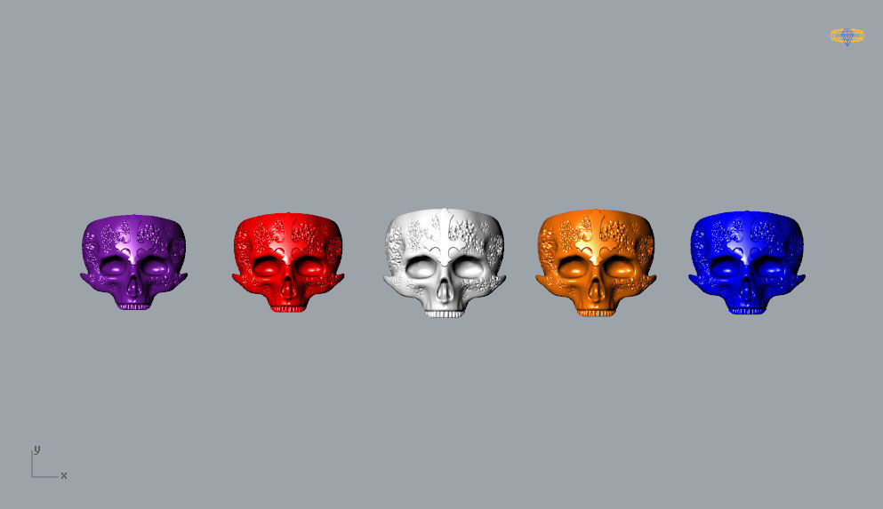 Skull Ring NO6 3D print model_11