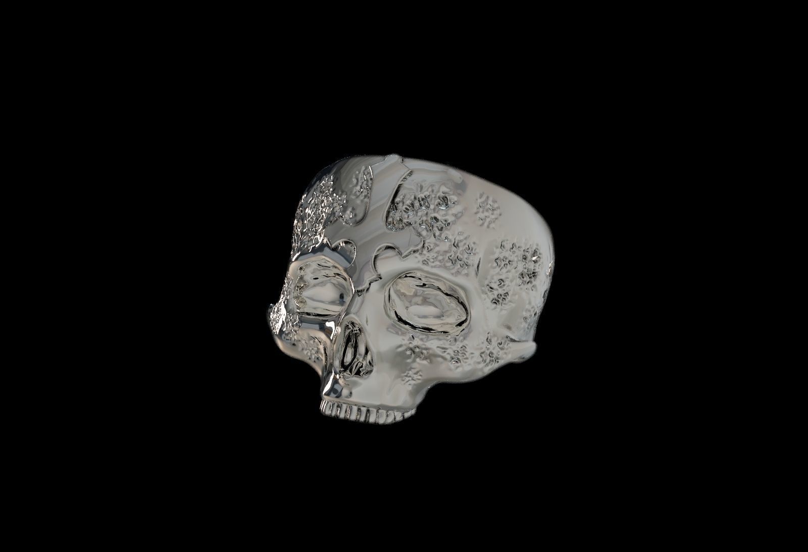 Skull Ring NO6 3D print model_3
