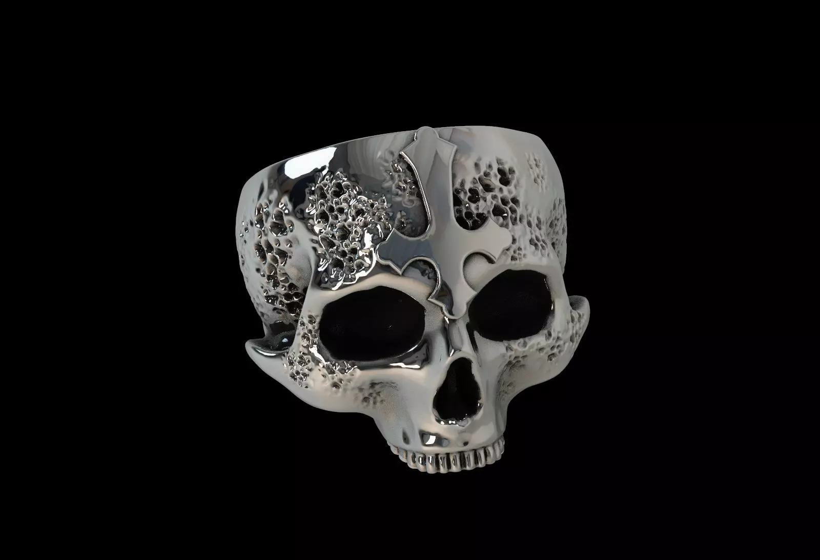 Skull Ring NO6 3D print model_0
