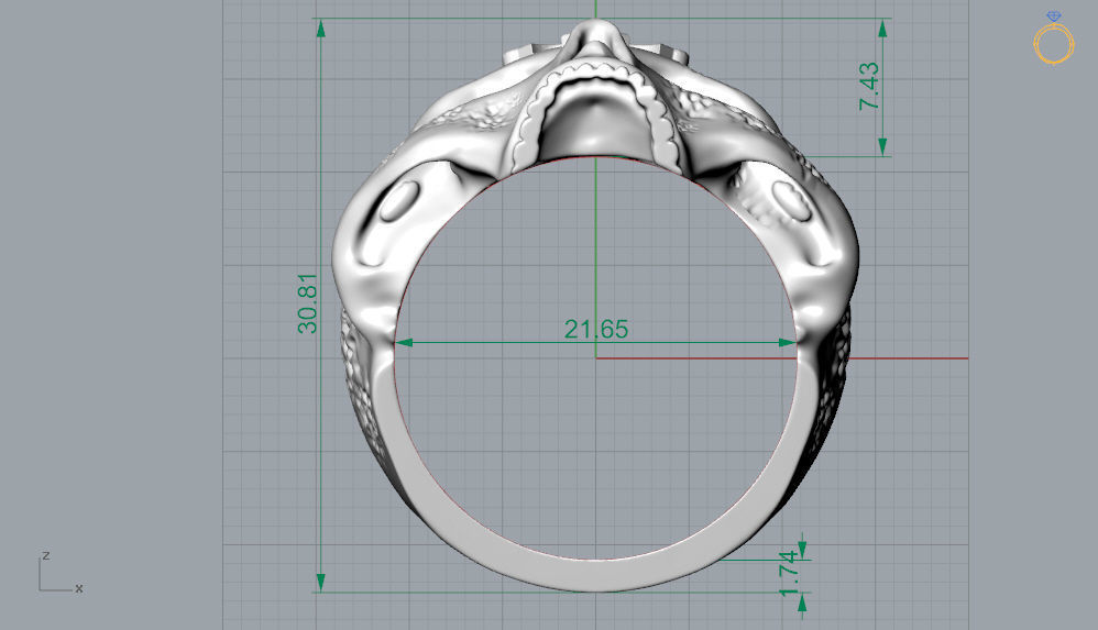 Skull Ring NO6 3D print model_7