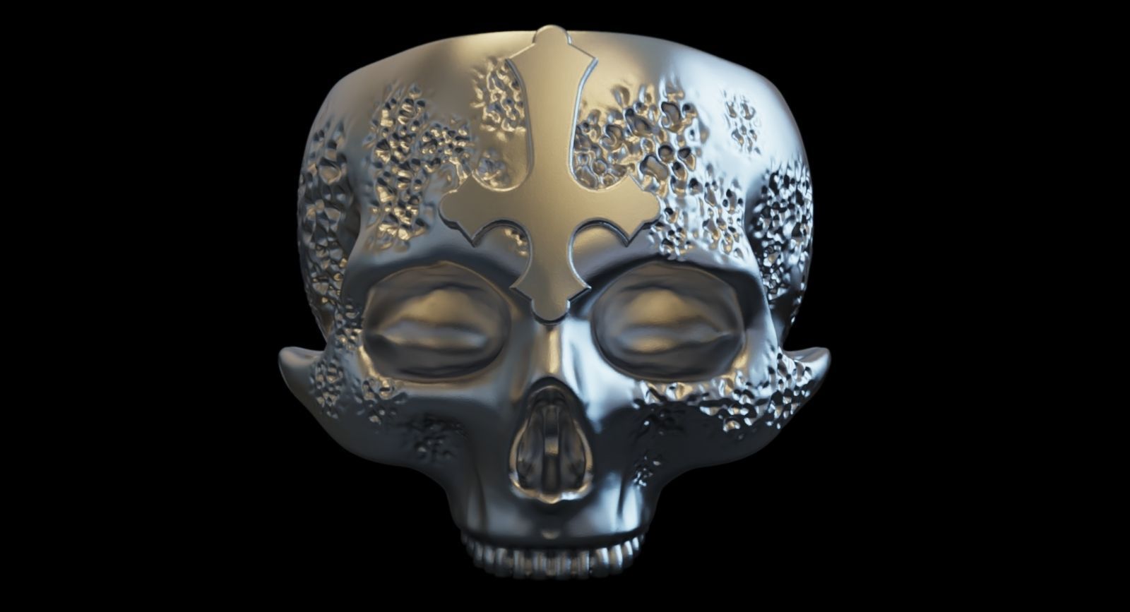 Skull Ring NO6 3D print model_13