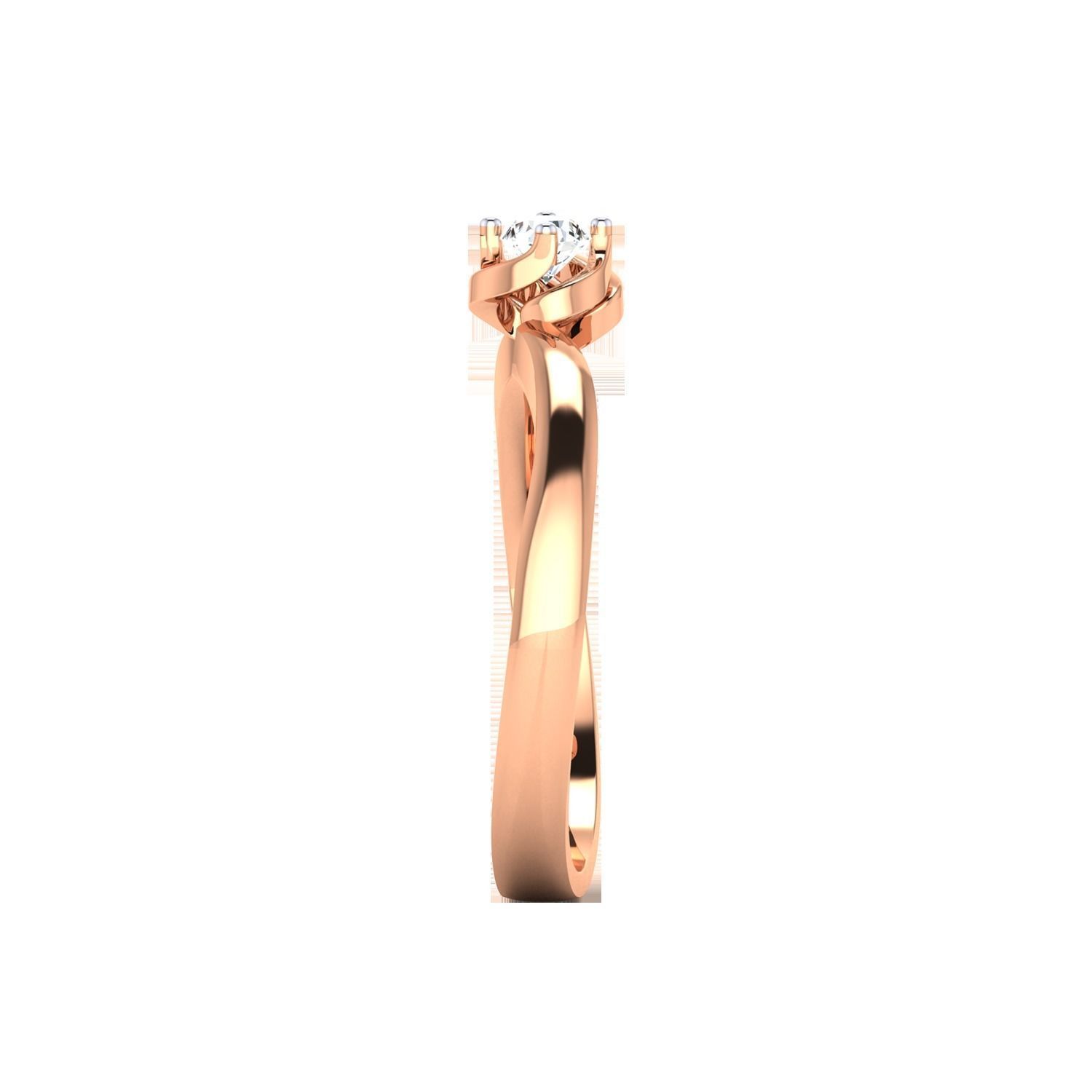 Women Solitaire Engagement Ring STL OBJ FBX Renders Details 3D print model_2