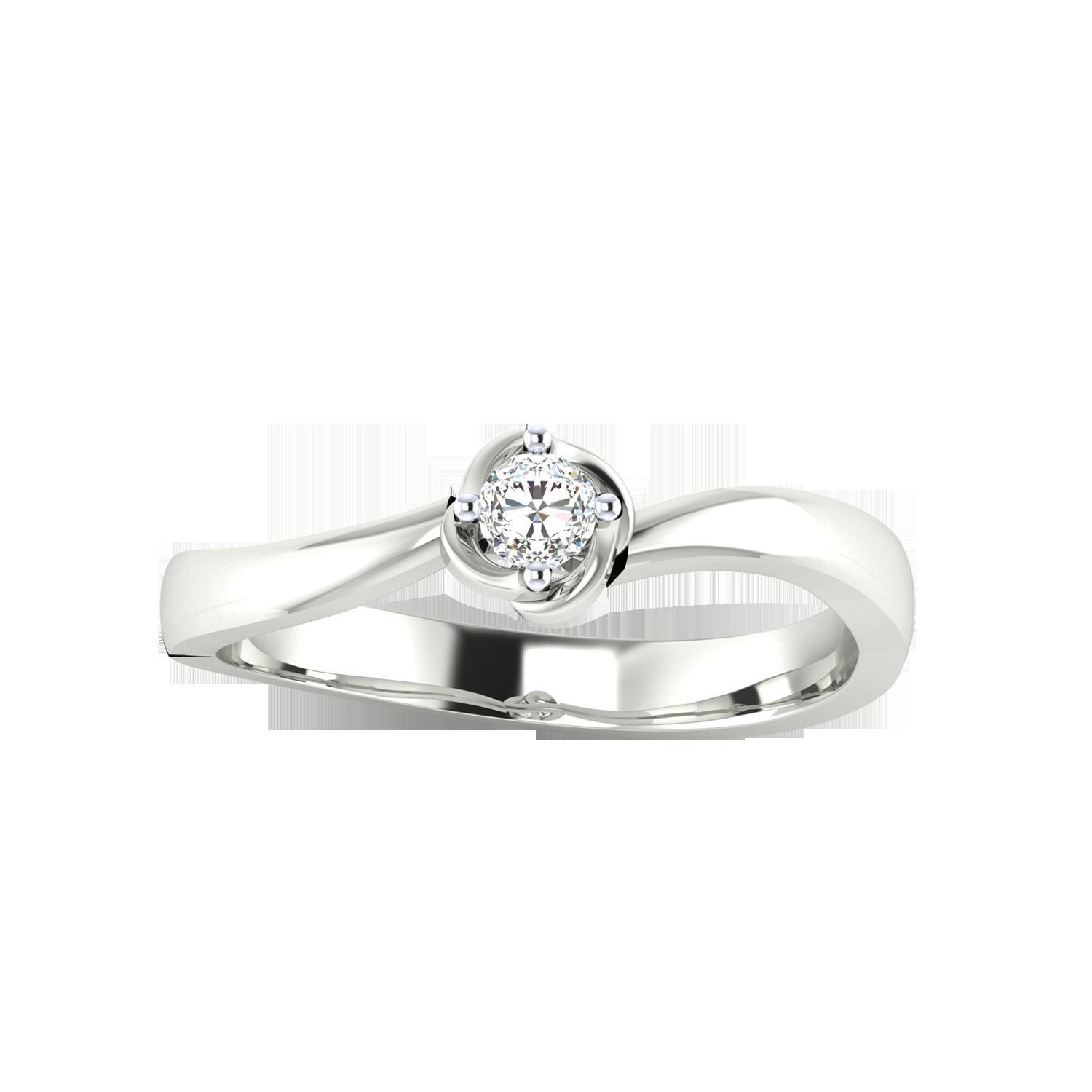 Women Solitaire Engagement Ring STL OBJ FBX Renders Details 3D print model_13