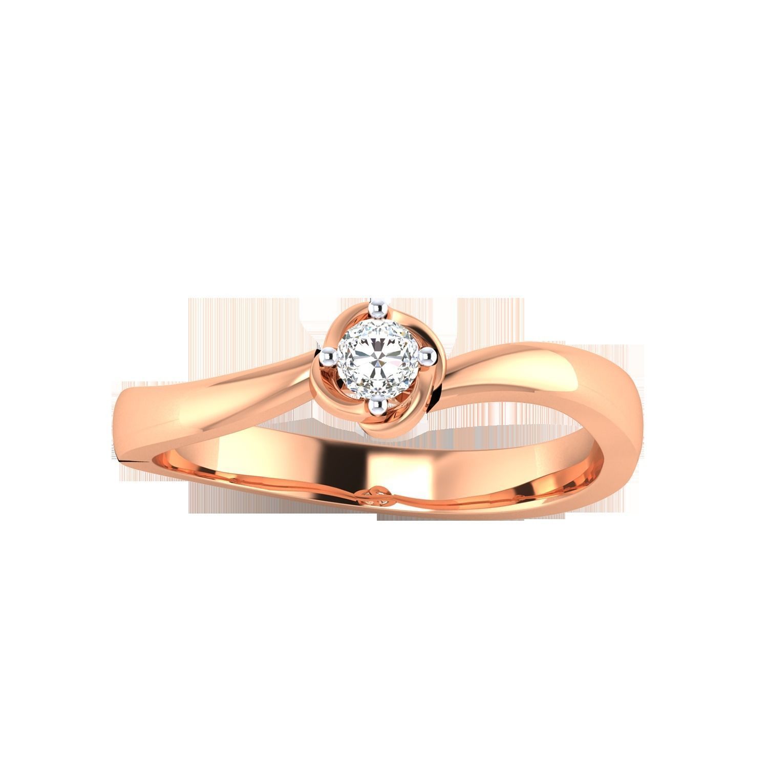 Women Solitaire Engagement Ring STL OBJ FBX Renders Details 3D print model_5