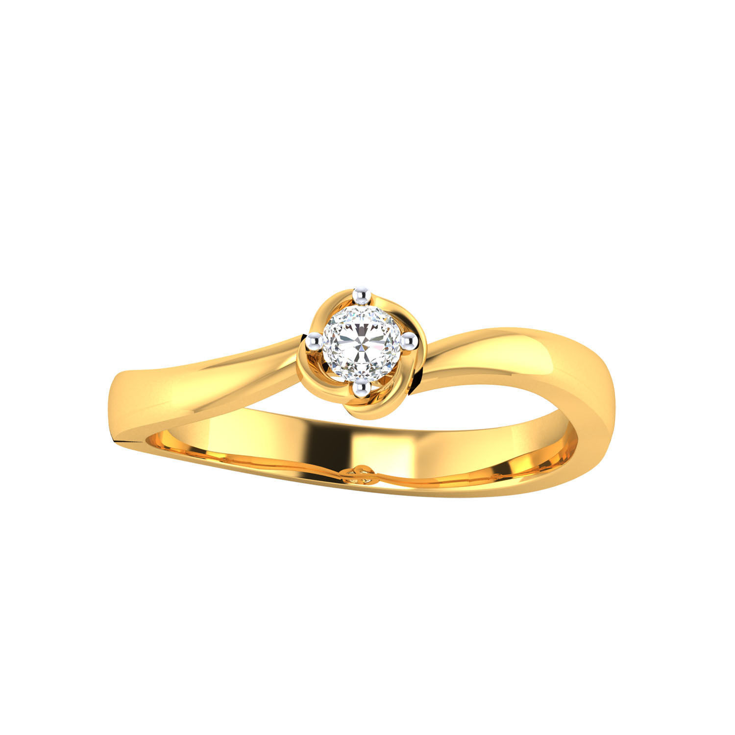 Women Solitaire Engagement Ring STL OBJ FBX Renders Details 3D print model_20