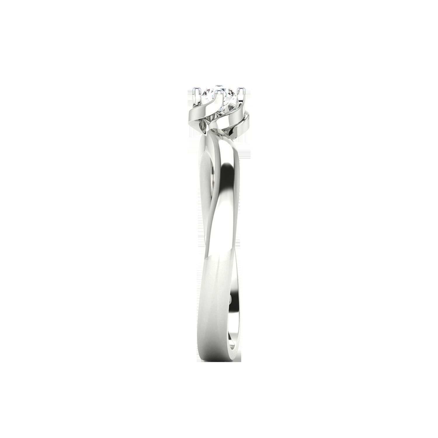 Women Solitaire Engagement Ring STL OBJ FBX Renders Details 3D print model_9