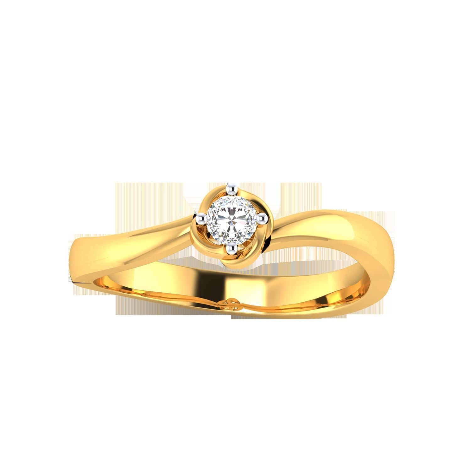 Women Solitaire Engagement Ring STL OBJ FBX Renders Details 3D print model_21