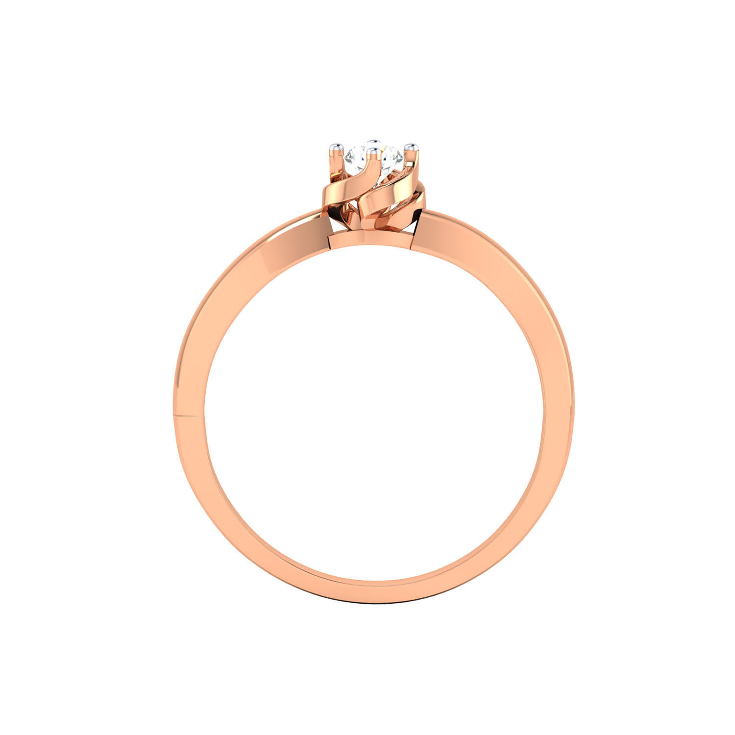 Women Solitaire Engagement Ring STL OBJ FBX Renders Details 3D print model_6