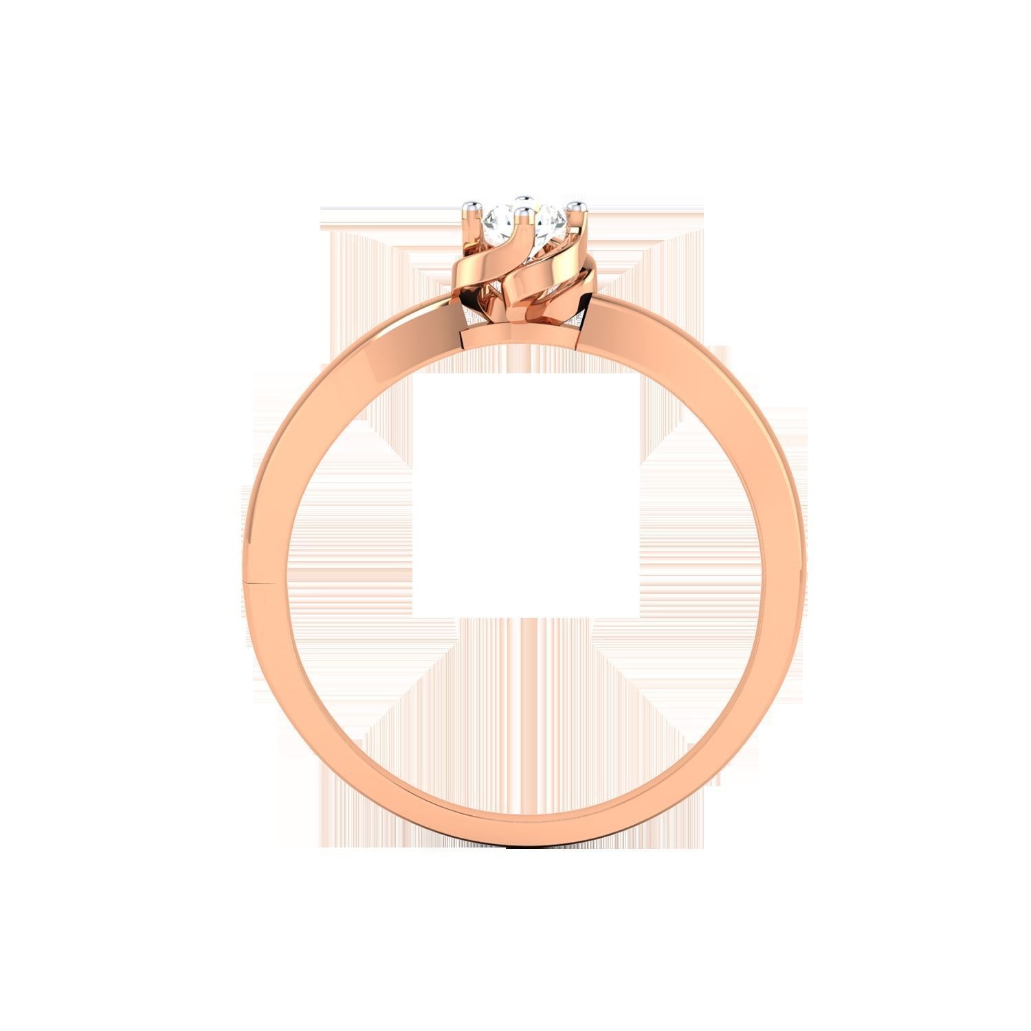 Women Solitaire Engagement Ring STL OBJ FBX Renders Details 3D print model_7