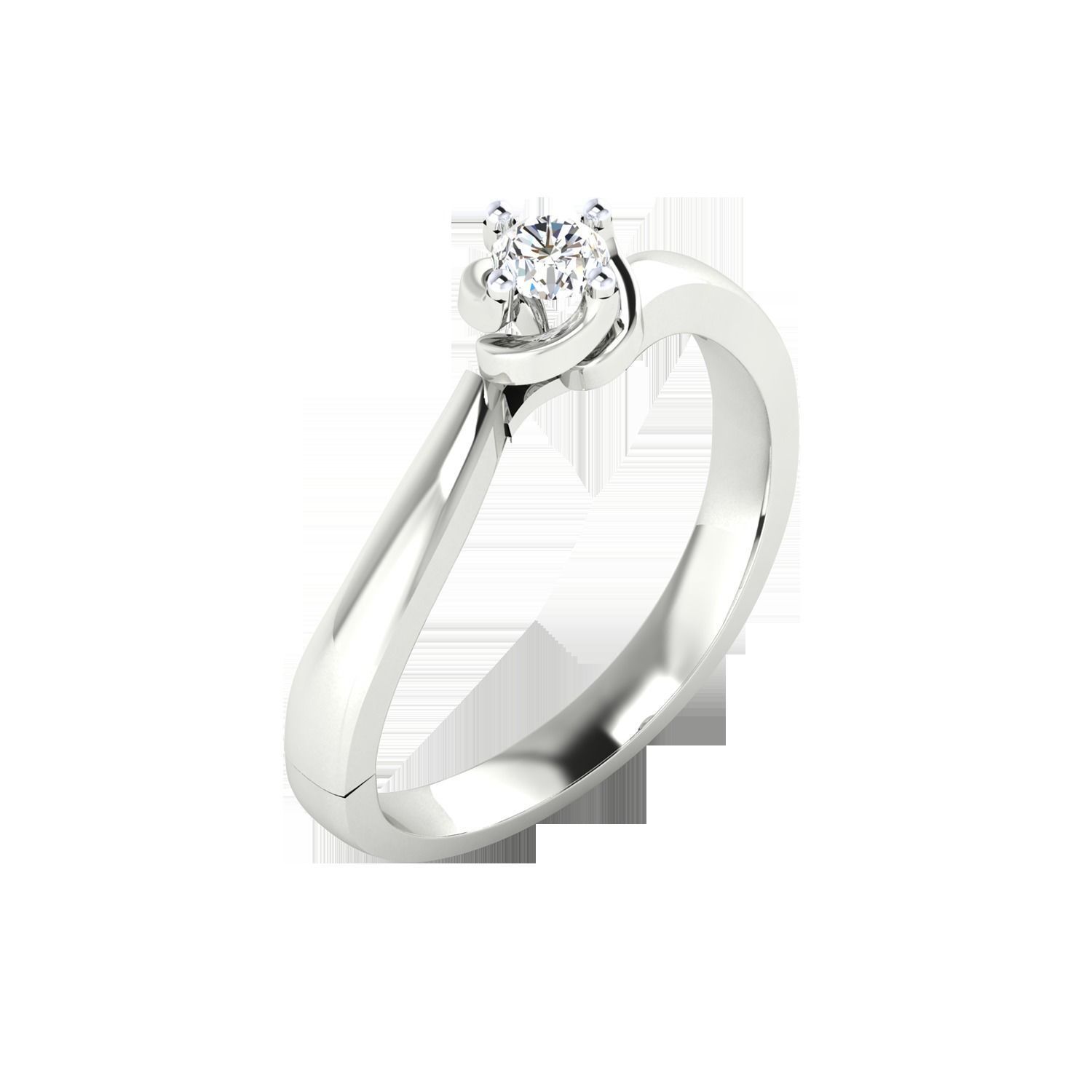 Women Solitaire Engagement Ring STL OBJ FBX Renders Details 3D print model_11