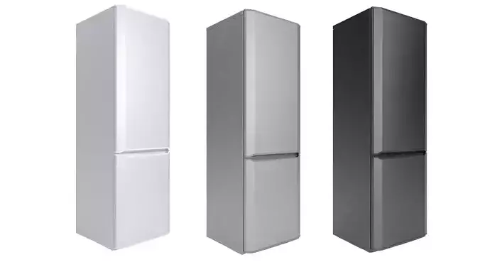 Fridge - white gray and black