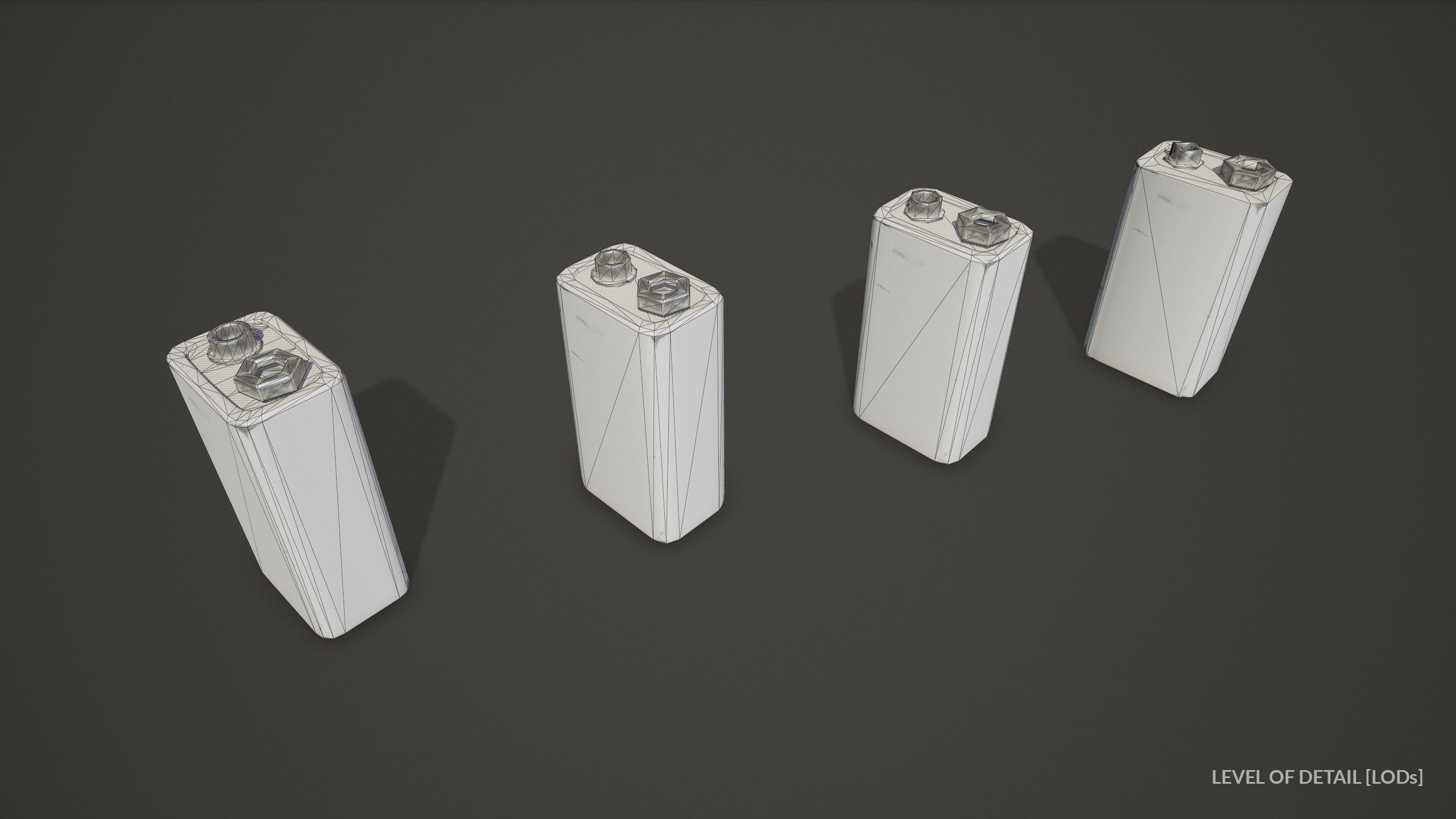 Battery PP3 9v - PBR Game Ready Low-poly 3D model_17