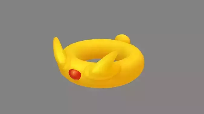 Cartoon yellow swimming circle - Life buoy