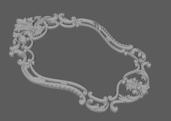 dressing table with mirror set 3D model_15