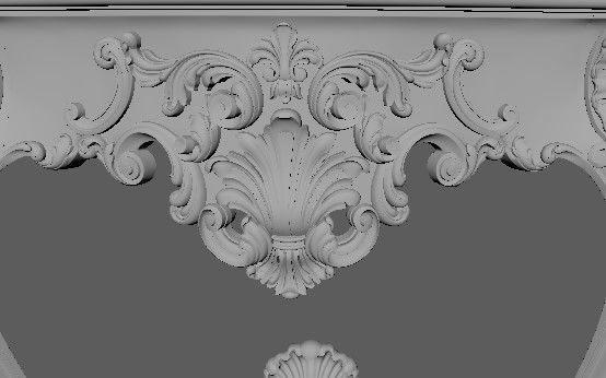 dressing table with mirror set 3D model_12