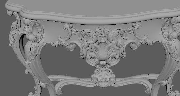 dressing table with mirror set 3D model_14