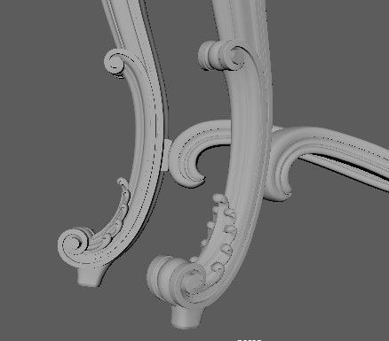 dressing table with mirror set 3D model_10