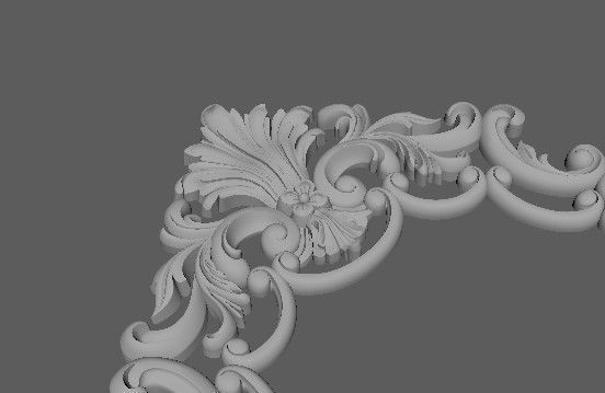 dressing table with mirror set 3D model_7