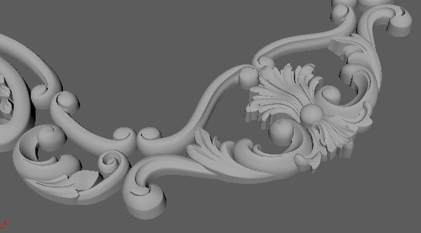 dressing table with mirror set 3D model_8