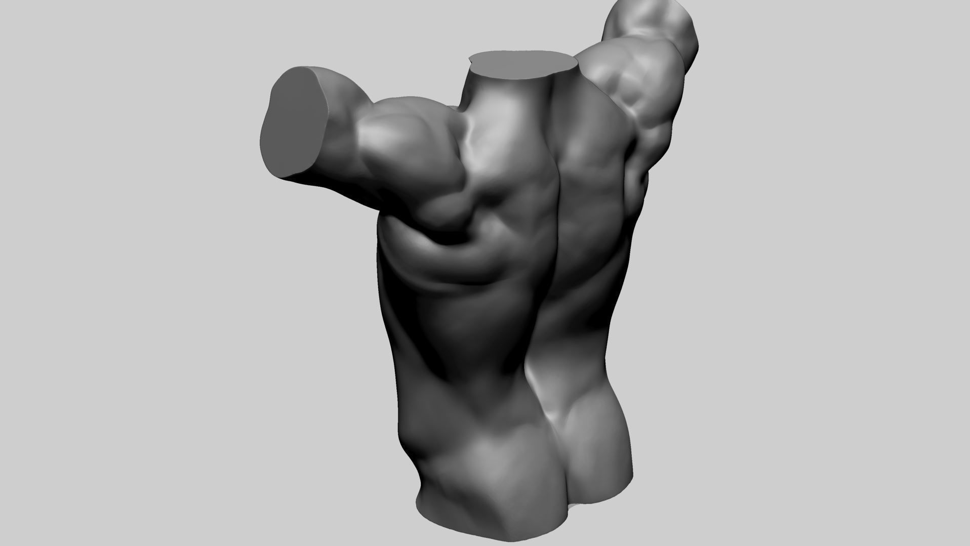 Base Male Torso A 3D model_6