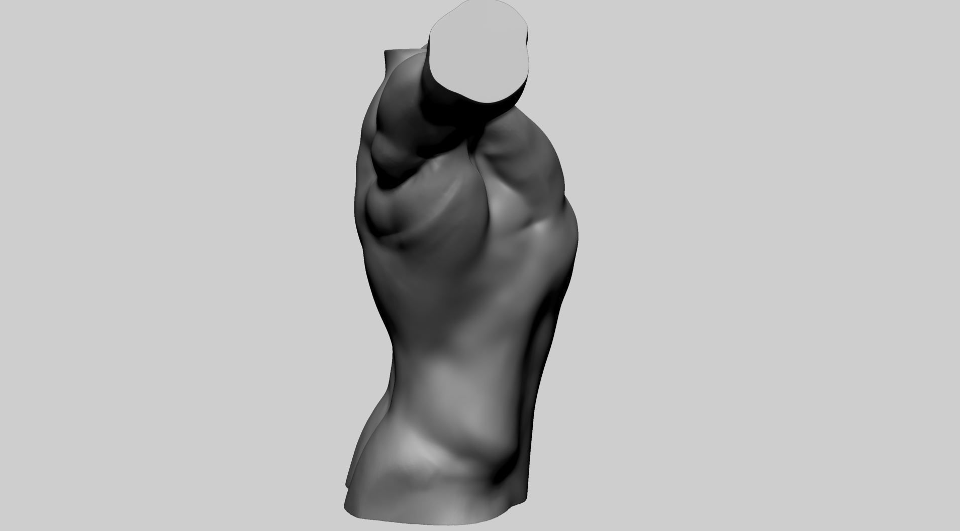 Base Male Torso A 3D model_4