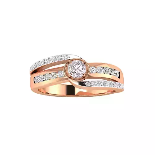 Women Wedding Engagement Ring STL OBJ FBX Renders Details