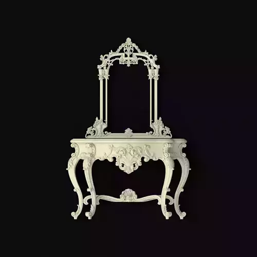 dressing table with mirror set