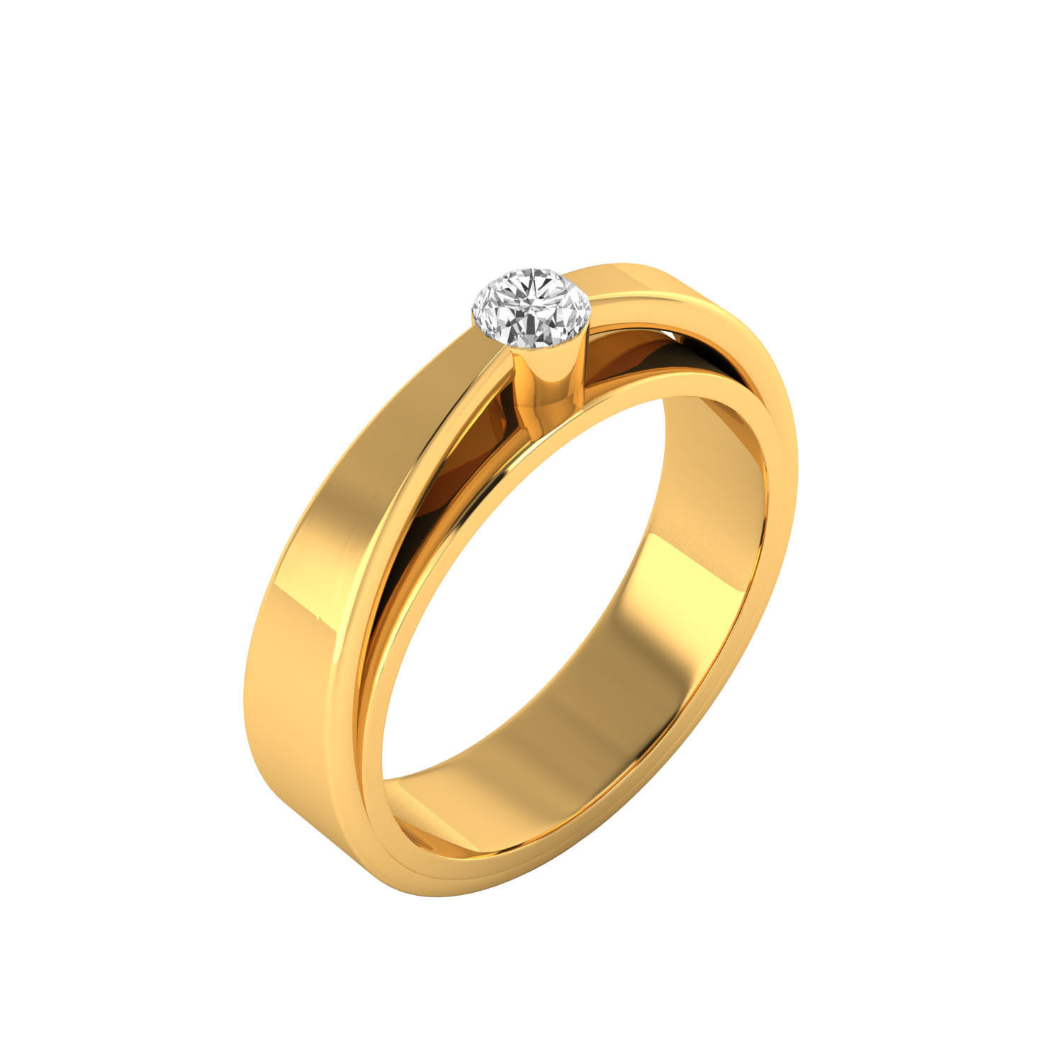 Women Solitaire Engagement Ring STL OBJ FBX Renders Details 3D print model_16