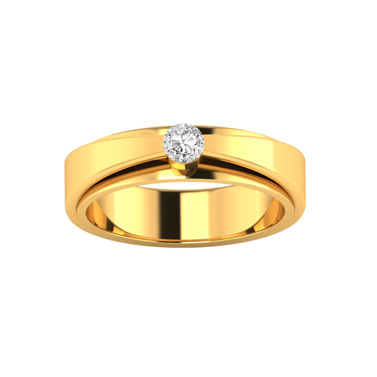 Women Solitaire Engagement Ring STL OBJ FBX Renders Details 3D print model_20