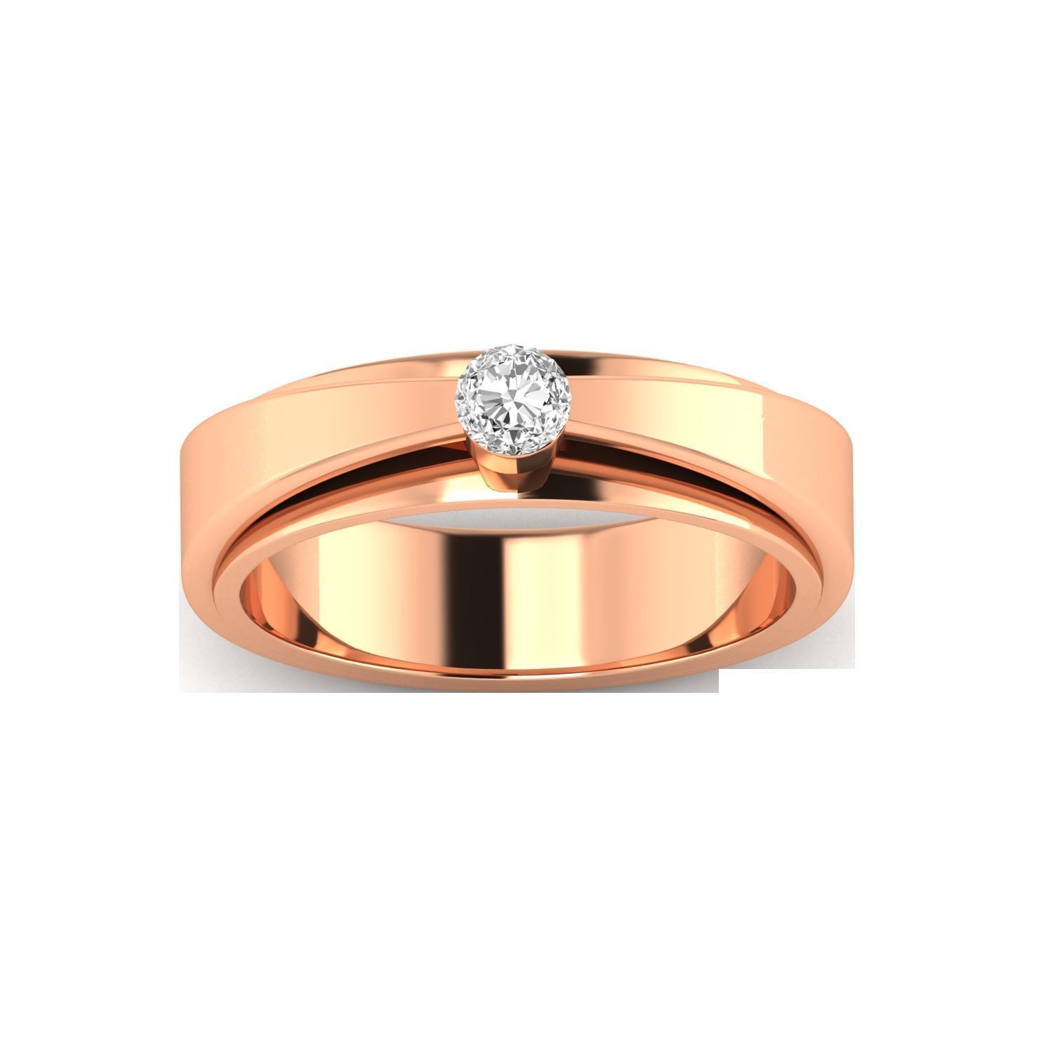 Women Solitaire Engagement Ring STL OBJ FBX Renders Details 3D print model_5