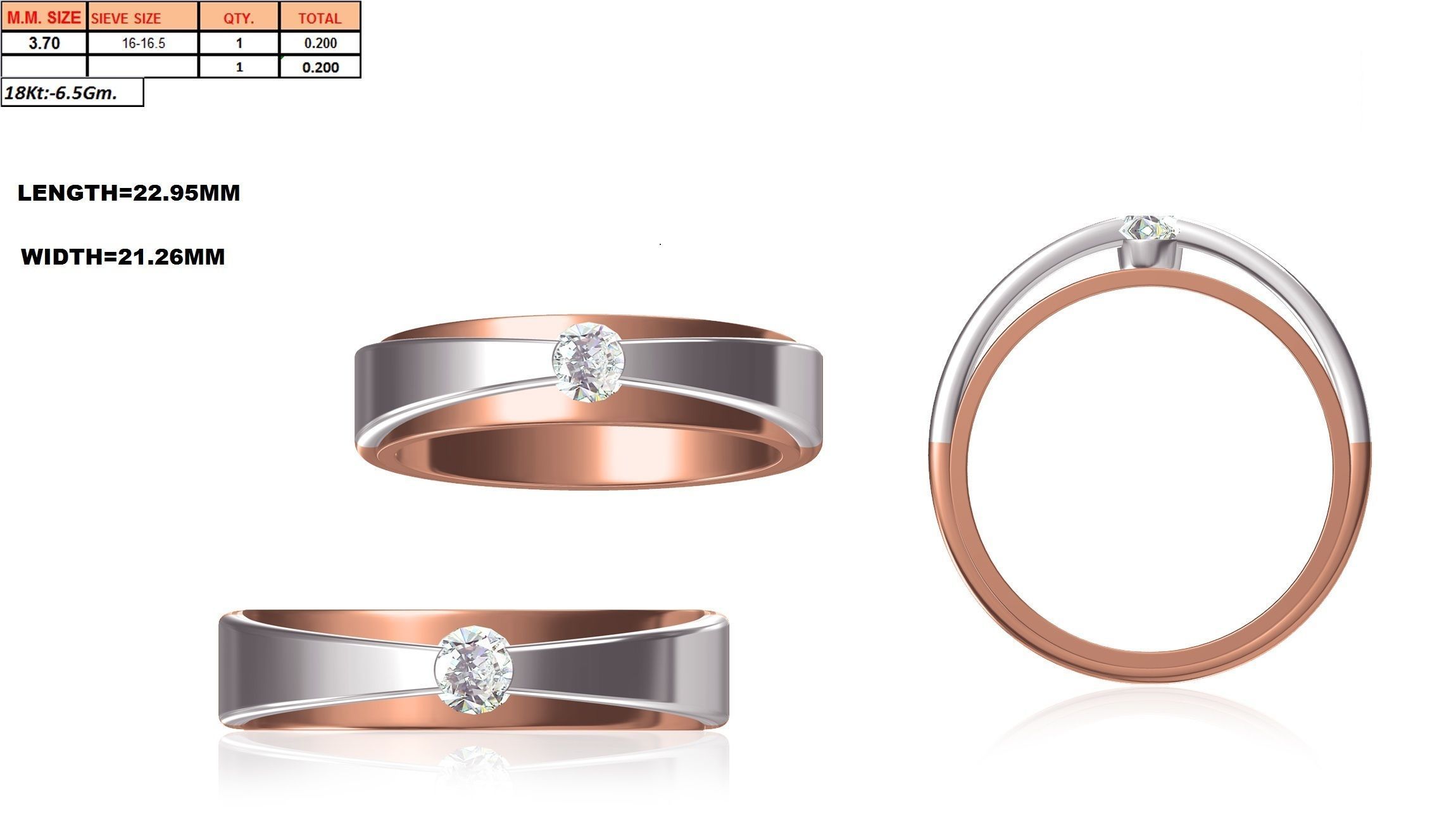 Women Solitaire Engagement Ring STL OBJ FBX Renders Details 3D print model_25