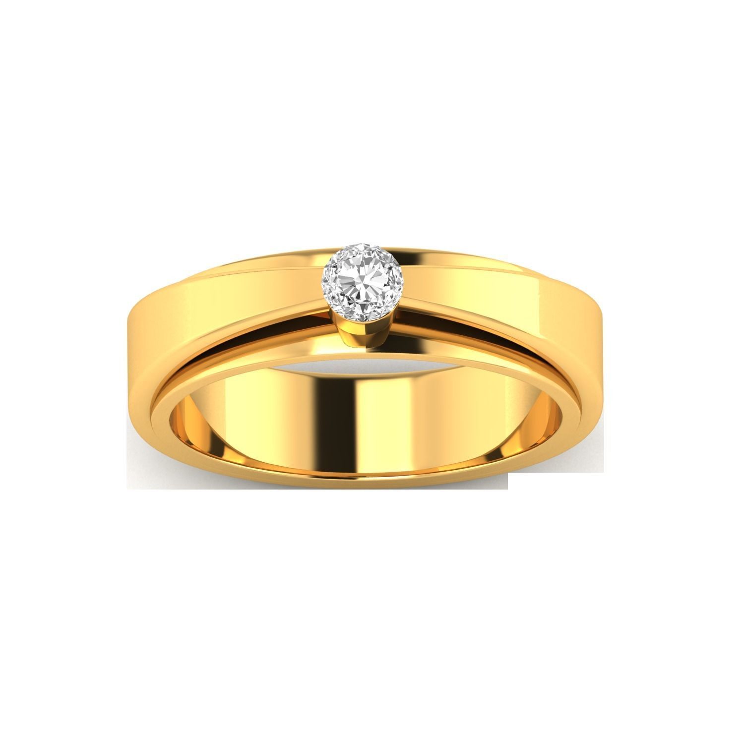 Women Solitaire Engagement Ring STL OBJ FBX Renders Details 3D print model_21