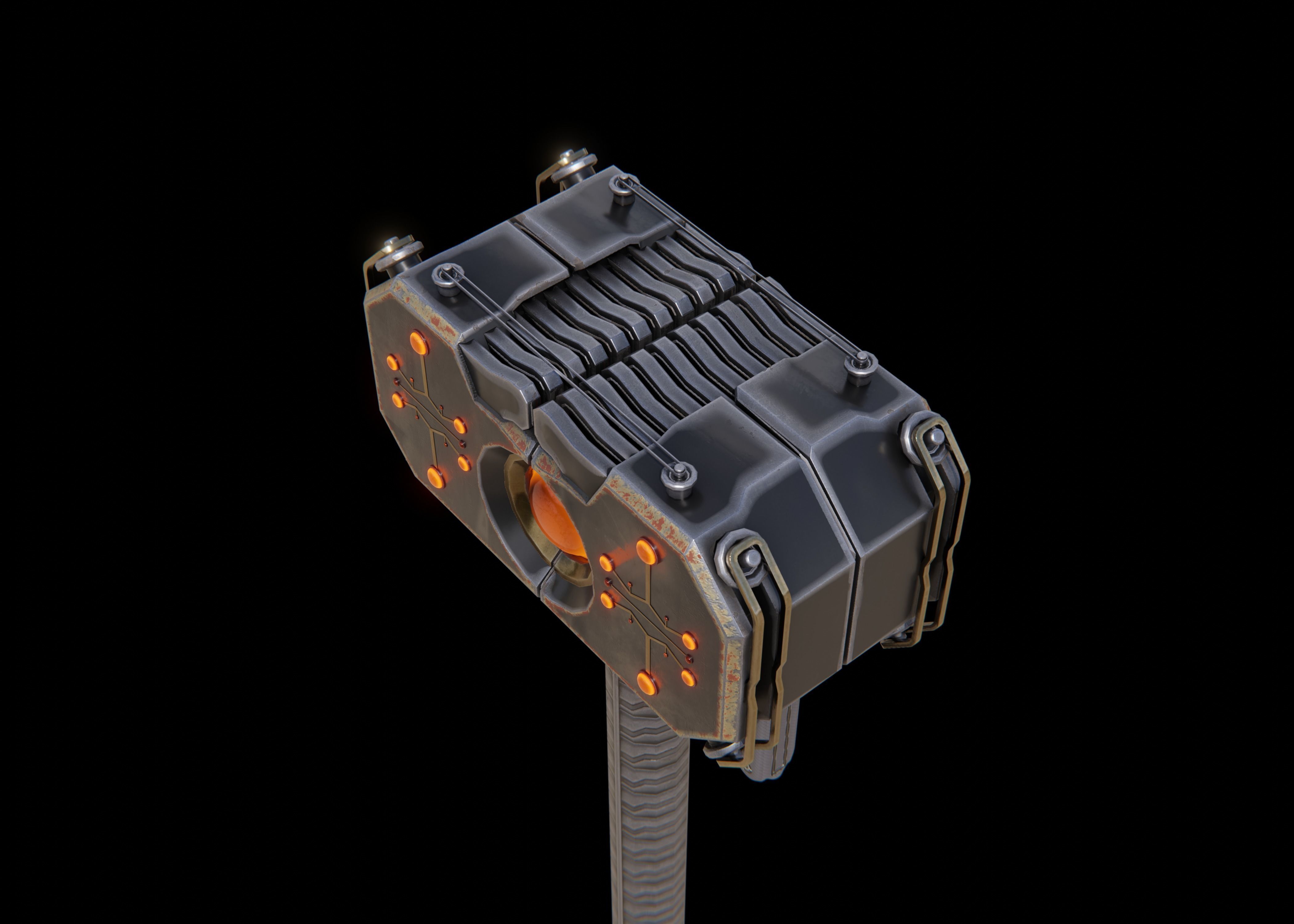 Shock Hammer Low-poly 3D model_2