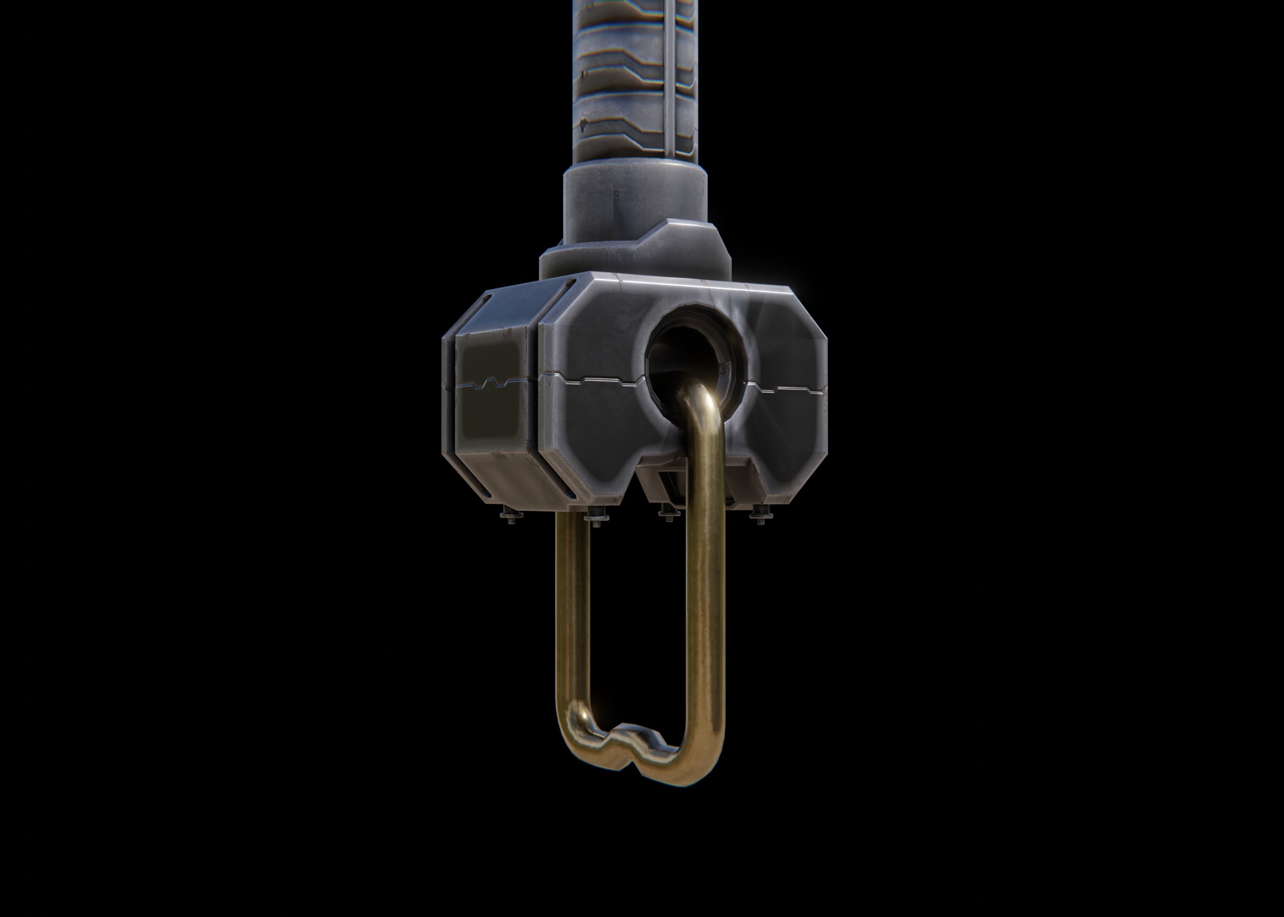 Shock Hammer Low-poly 3D model_5