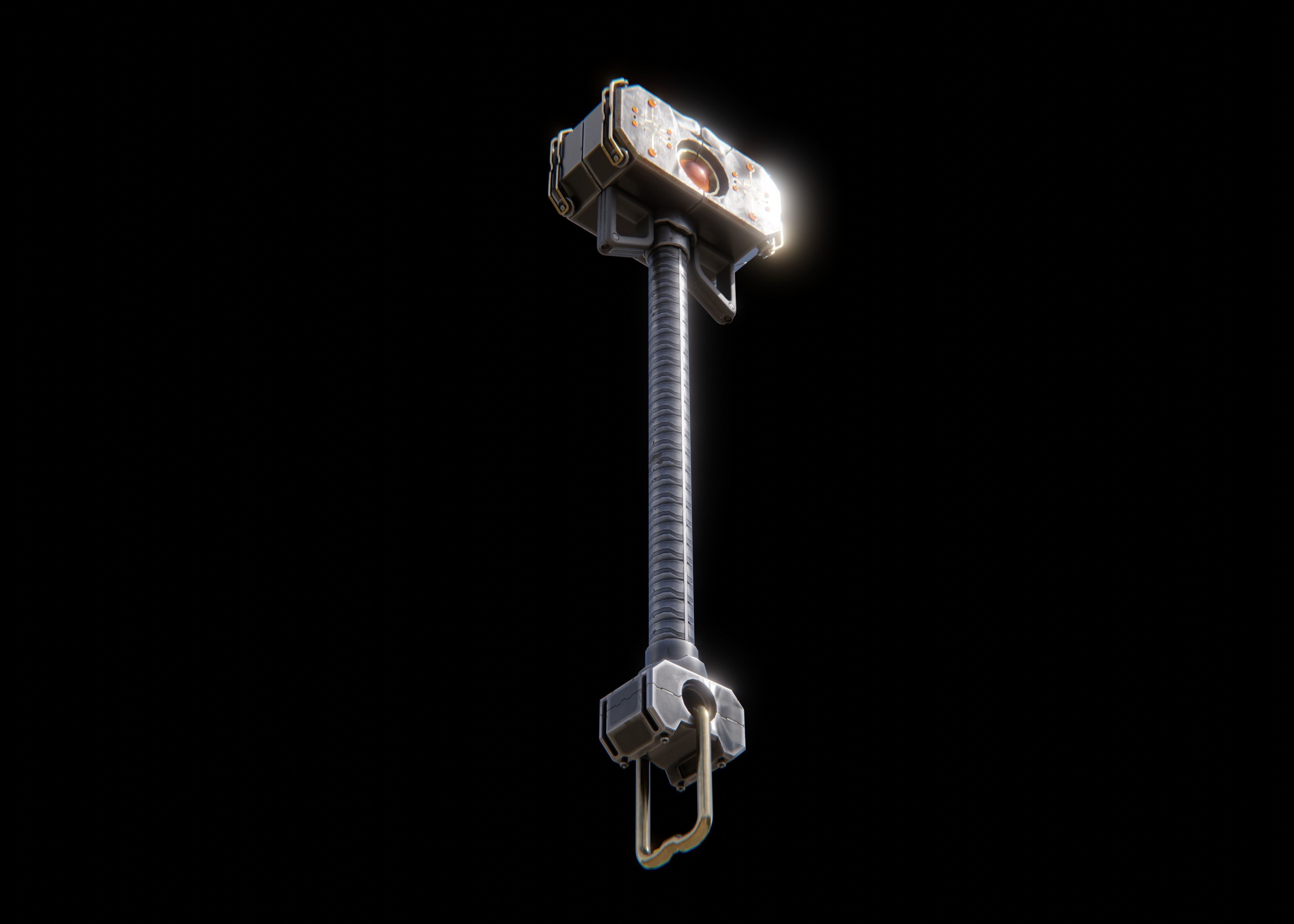 Shock Hammer Low-poly 3D model_3